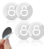 NFC Tags NFC Stickers for Smart Door Lock, 13.56MHz Programmable IC Cards Stickers RFID Card, 25mm NFC Coin Adhesive, Compatible with Android & iPhone and NFC Enabled Devices (4Pcs)